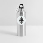 Ethereum Logo (Original) - Trinkflasche mit Karabiner 750 ml - Lightsilver