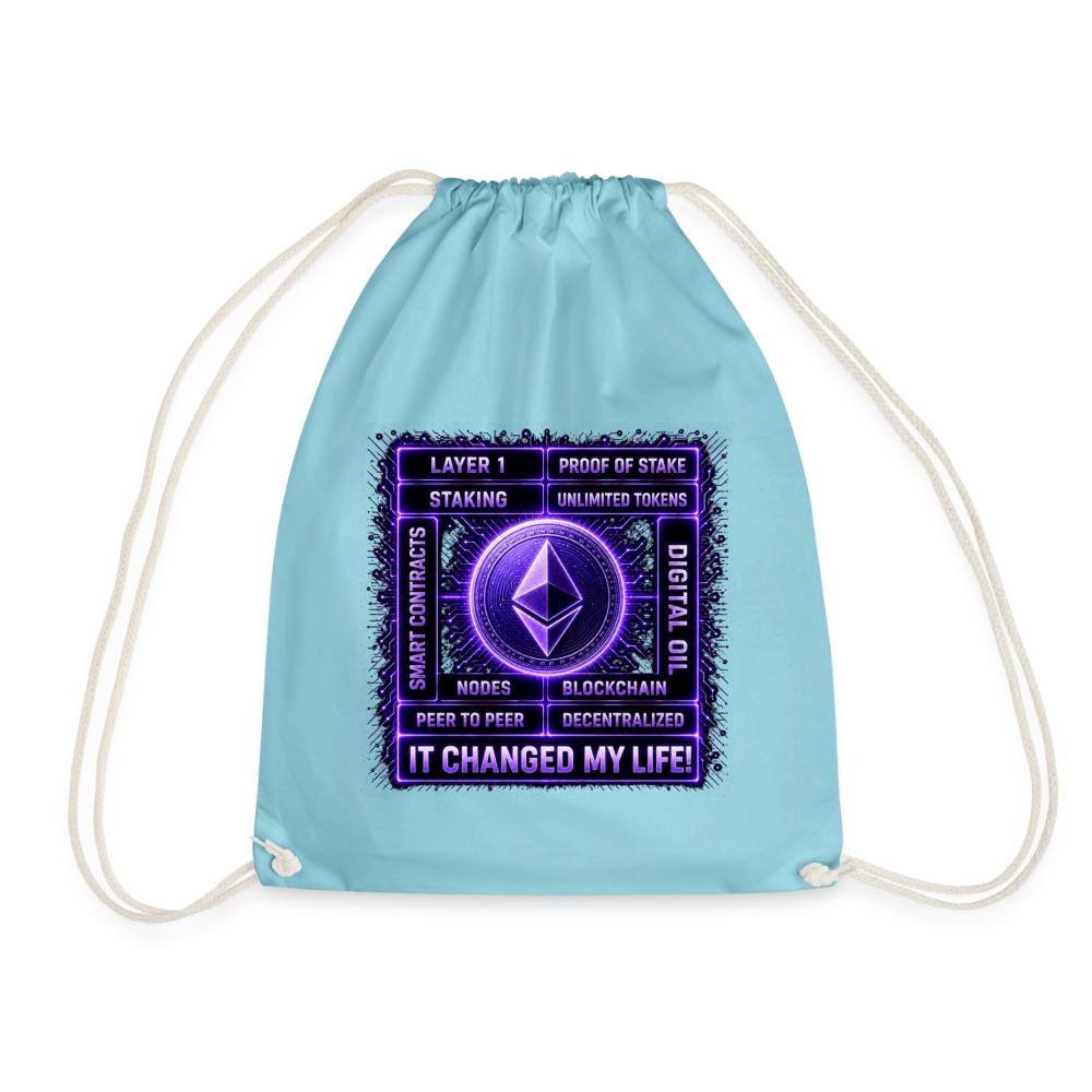 Ethereum Changed Life (Fan-Art) - Turnbeutel - Aqua