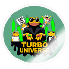Turbo Universe (Fan-Art) - Sticker 10 x 10 cm - Transparent glänzend