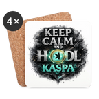 Keep Calm and Hodl Kaspa (Fan-Art) - Untersetzer (4er-Set) - Weiß