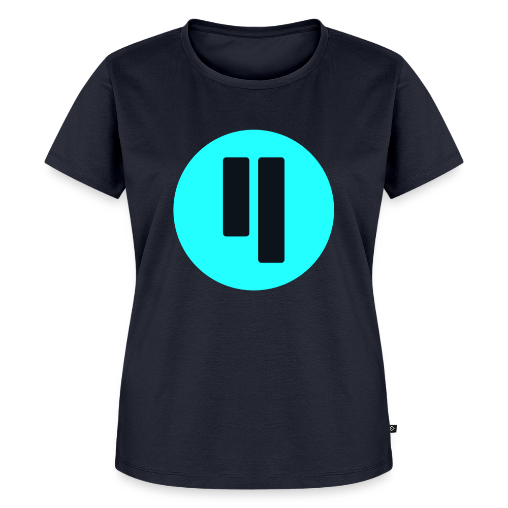 Qubic Logo (Original) - Damen T-Shirt Premium - Navy