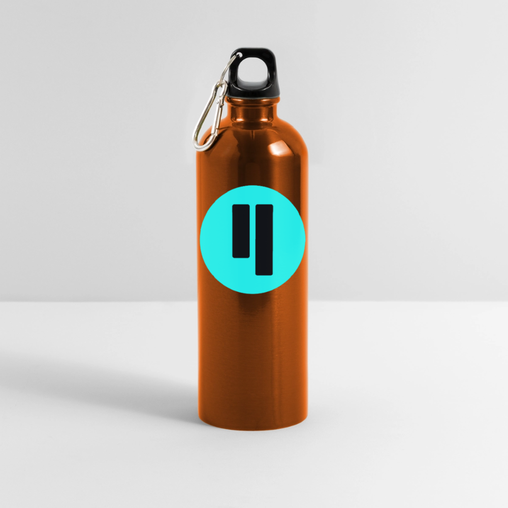 Qubic Logo (Original) - Trinkflasche mit Karabiner 750 ml - Orange