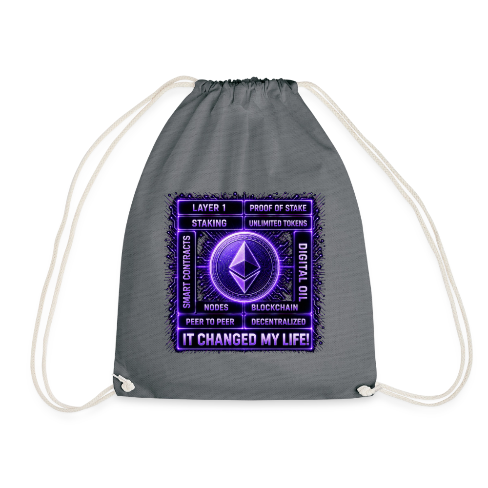 Ethereum Changed Life (Fan-Art) - Turnbeutel - Grau