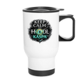 Keep Calm and Hodl Kaspa (Fan-Art) - Thermobecher - Weiß