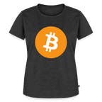 Bitcoin Logo (Original) - Damen T-Shirt Premium - Anthrazit meliert