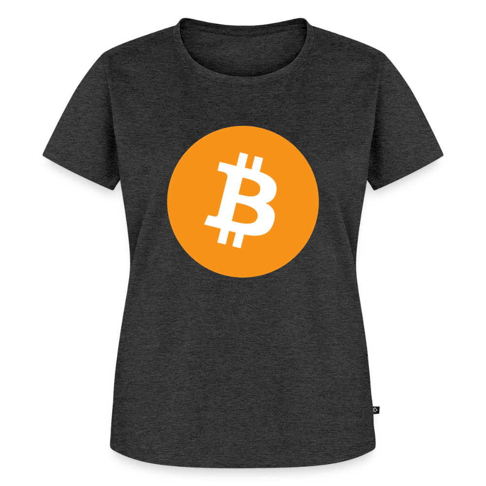 Bitcoin Logo (Original) - Damen T-Shirt Premium - Anthrazit meliert