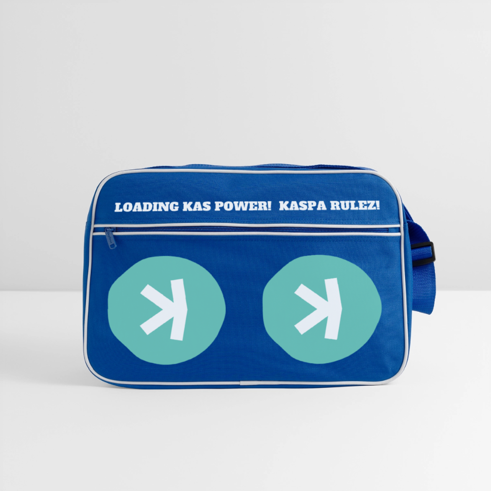 Kaspa Rulez hell (Original) - Retro Tasche - Blau/Weiß