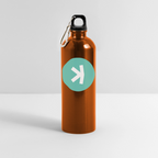 Kaspa Logo hell (Original) - Trinkflasche mit Karabiner 750 ml - Orange