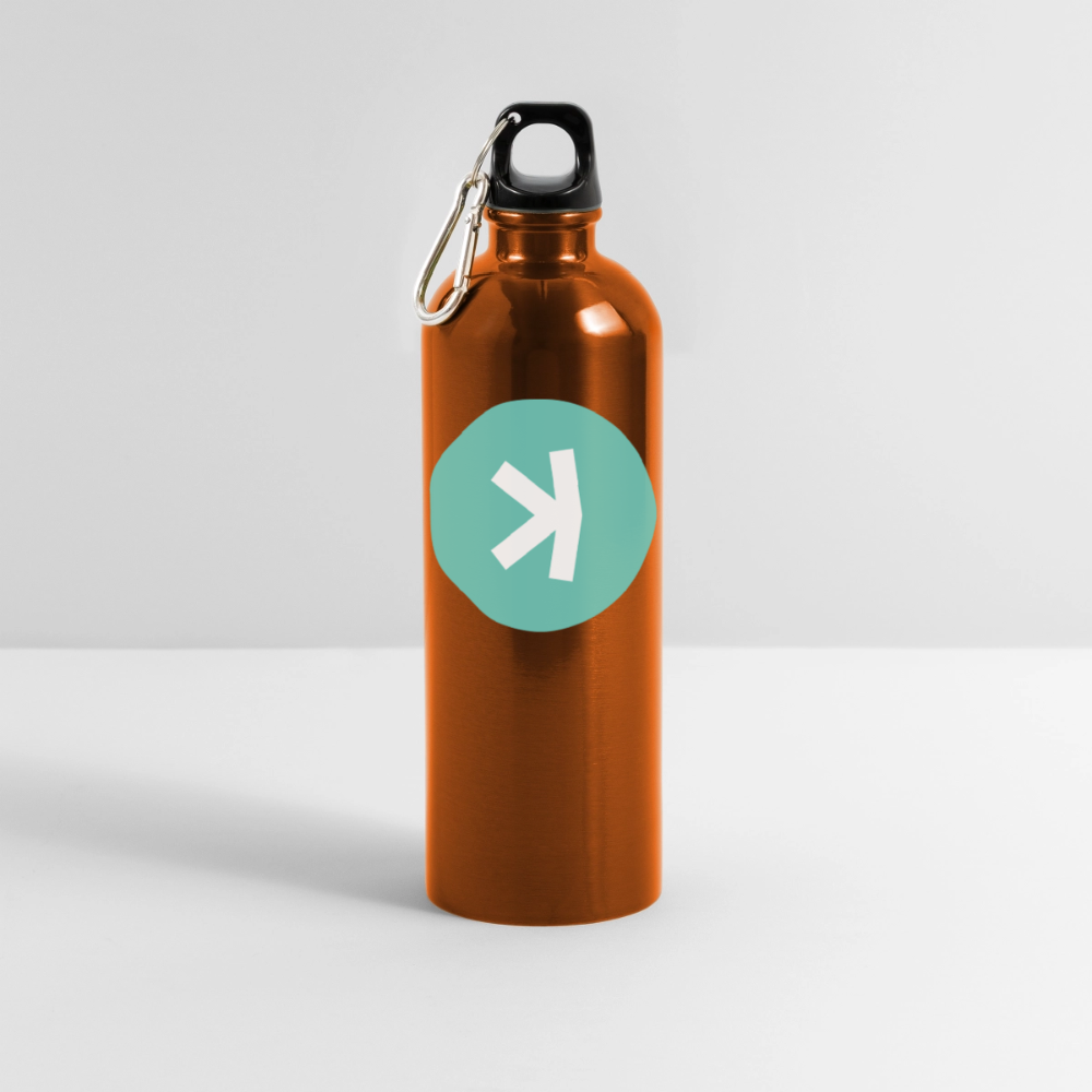 Kaspa Logo hell (Original) - Trinkflasche mit Karabiner 750 ml - Orange