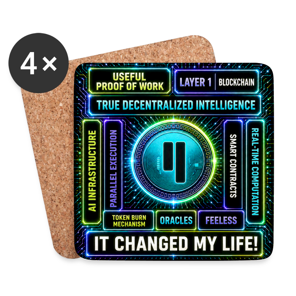 Qubic Changed Life (Fan-Art) - Untersetzer (4er-Set) - Weiß