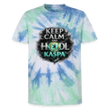 Keep Calm and Hodl Kaspa (Fan-Art) - Unisex T-Shirt Premium Tie Dye - Spiralblau