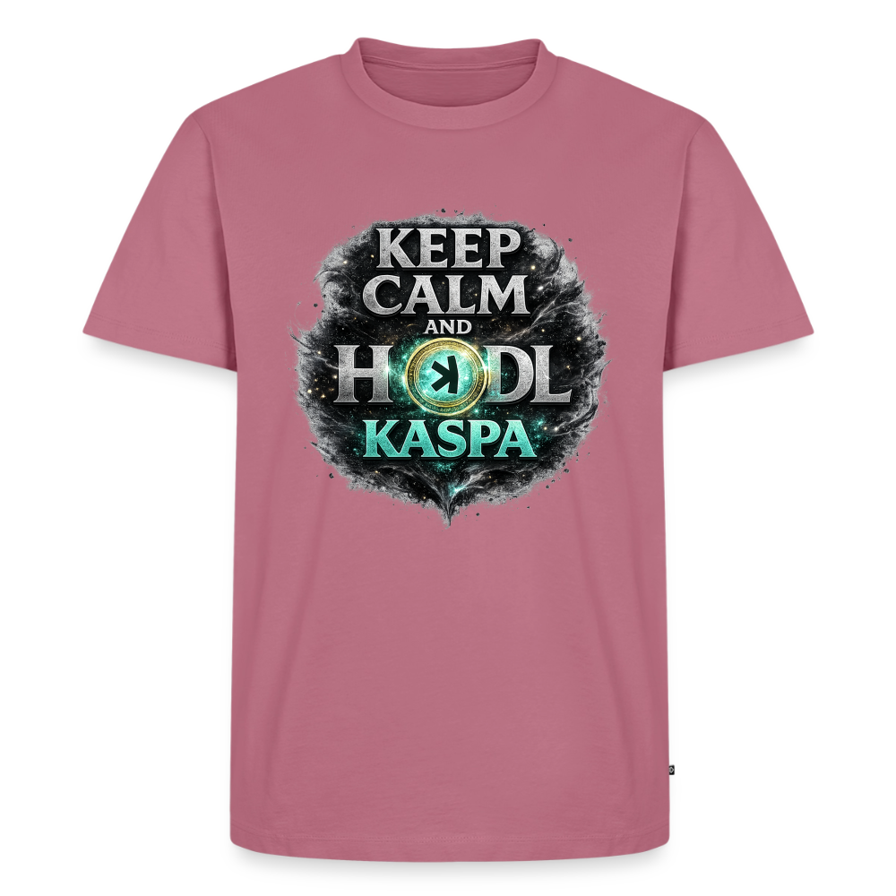 Keep Calm and Hodl Kaspa (Fan-Art) - Herren T-Shirt Premium - Mauve