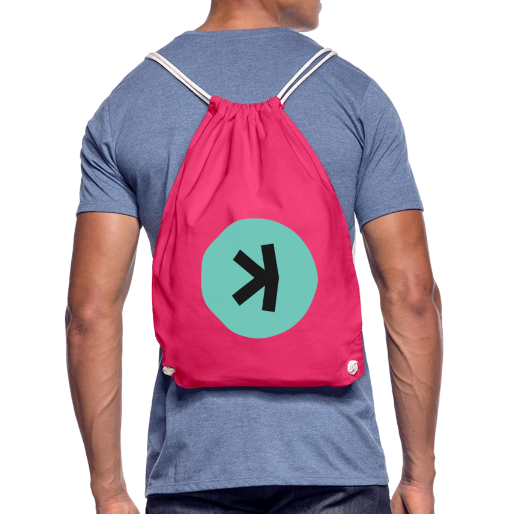 Kaspa Logo dunkel (Original) - Turnbeutel - Fuchsia