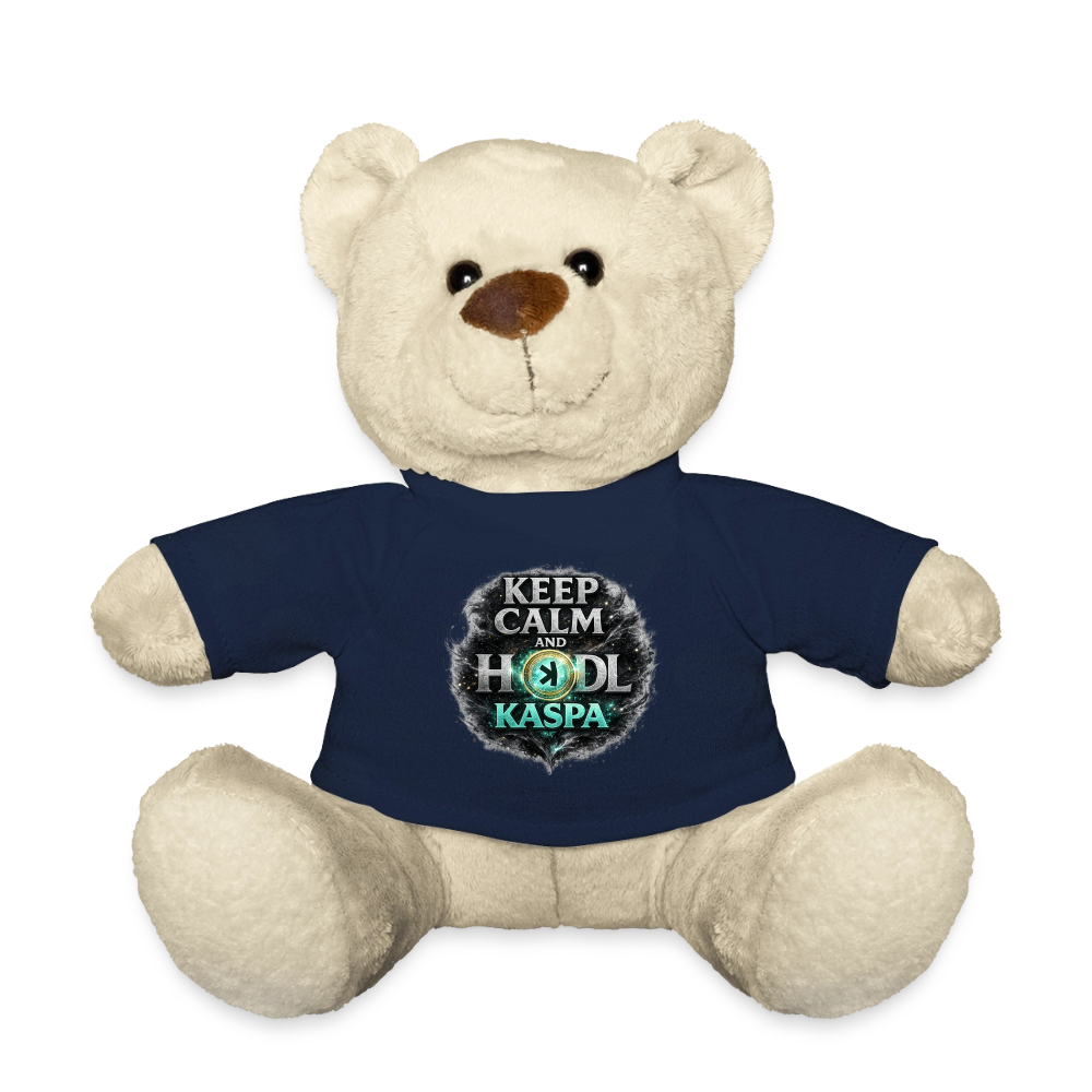 Keep Calm and Hodl Kaspa (Fan-Art) - Teddybär - French Navy
