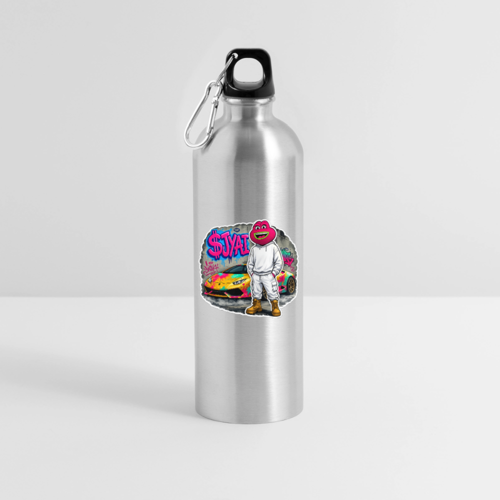 Jerry Streetart (Fan-Art) - Trinkflasche mit Karabiner 750 ml - Lightsilver