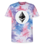 Ethereum Logo (Original) - Unisex T-Shirt Premium Tie Dye - Pink/Lila/Blau
