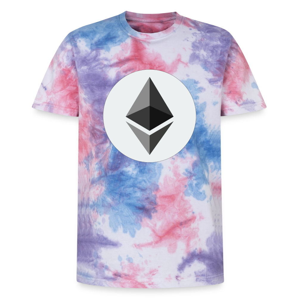 Ethereum Logo (Original) - Unisex T-Shirt Premium Tie Dye - Pink/Lila/Blau