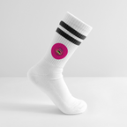 Jerry The Turtle Logo (Remix-Design) - Tennissocken Premium - Weiß/Schwarz