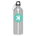 Kaspa Logo hell (Original) - Trinkflasche mit Karabiner 750 ml - Lightsilver