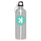 Kaspa Logo hell (Original) - Trinkflasche mit Karabiner 750 ml - Lightsilver