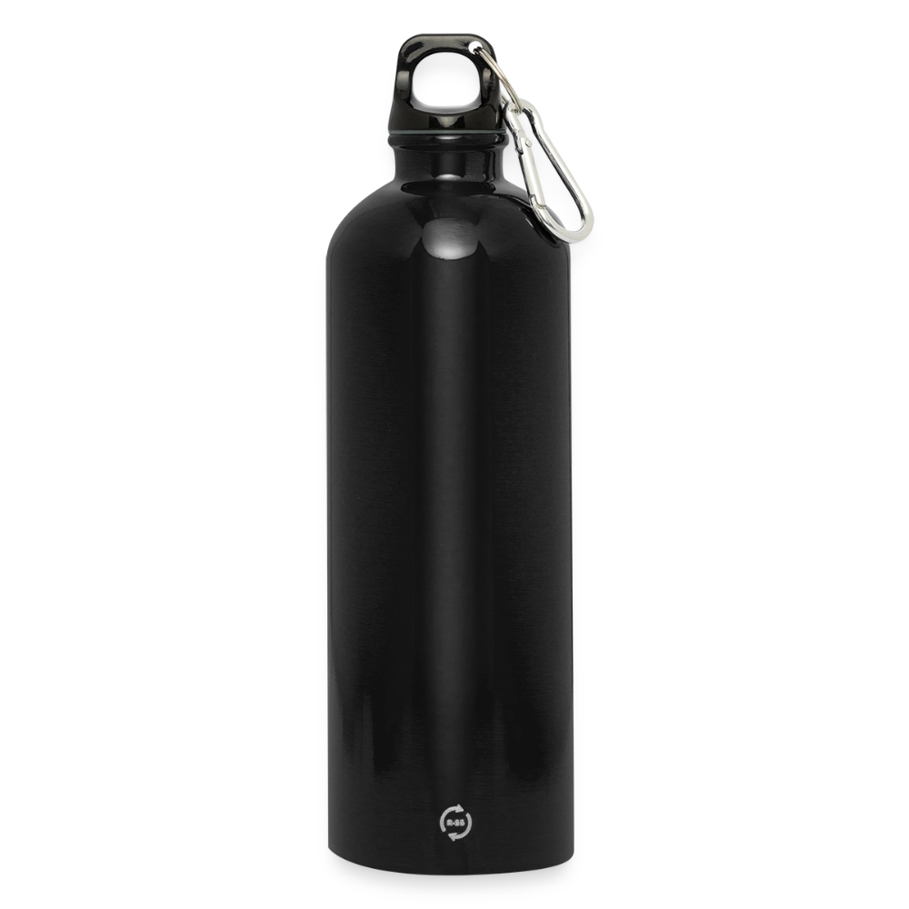 Qubic Logo (Original) - Trinkflasche mit Karabiner 750 ml - Schwarz