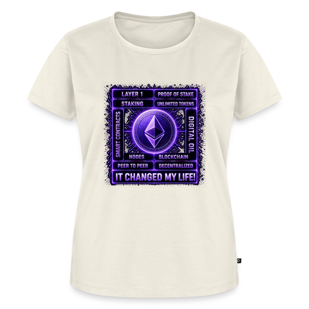 Ethereum Changed Life (Fan-Art) - Damen T-Shirt Premium - Naturweiß