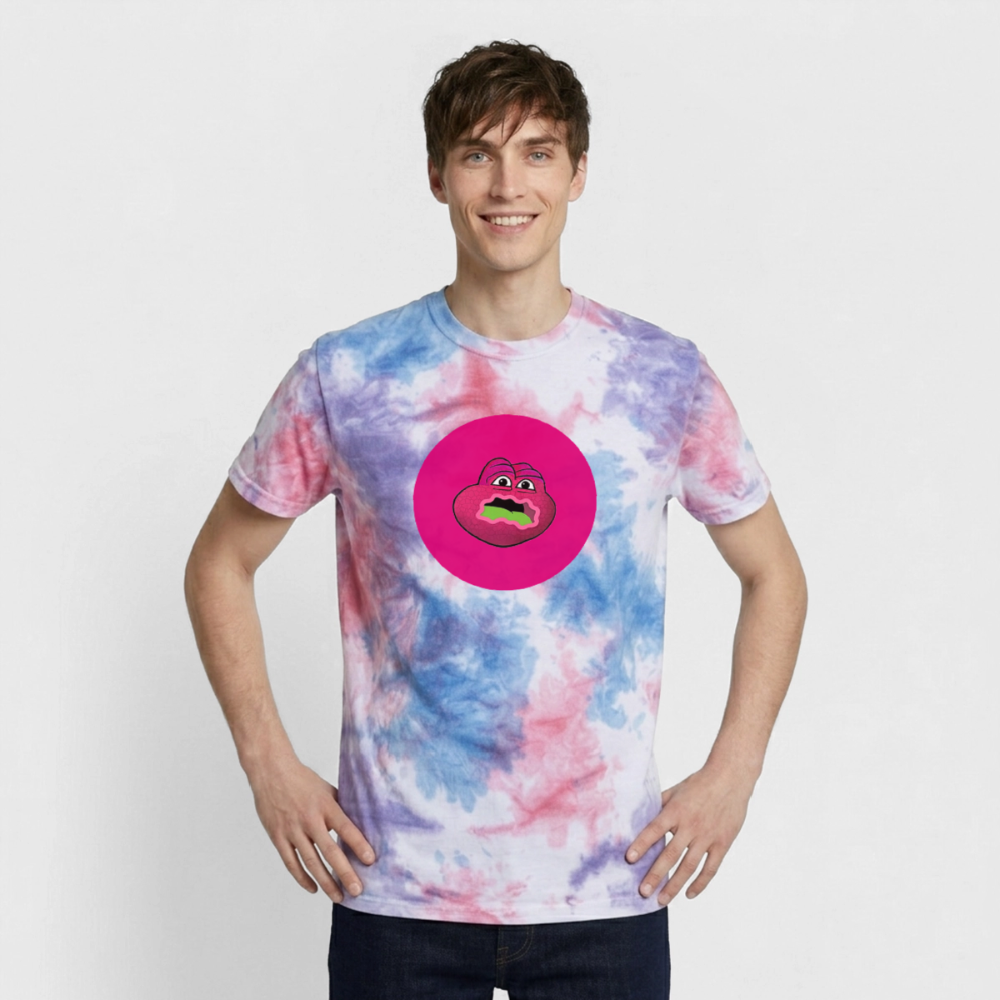 Jerry The Turtle Logo (Remix-Design) - Unisex T-Shirt Premium Tie Dye - Pink/Lila/Blau