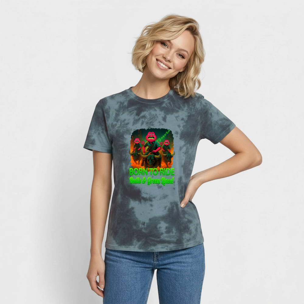 Jerry Born to Ride (Fan-Art) - Unisex T-Shirt Premium Tie Dye - Schwarz/Blau
