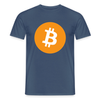 Bitcoin Logo (Original) - Herren T-Shirt - Dunkles Denimblau