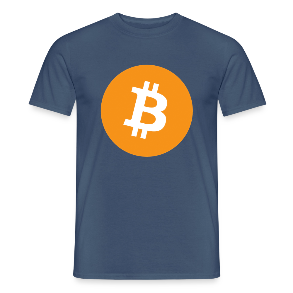 Bitcoin Logo (Original) - Herren T-Shirt - Dunkles Denimblau