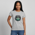 Keep Calm And Hodl Kaspa (Fan-Art) - Damen T-Shirt - Grau meliert