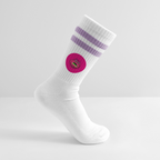 Jerry The Turtle Logo (Remix-Design) - Tennissocken Premium - Weiß/Flieder 