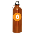Bitcoin Logo (Original) - Trinkflasche mit Karabiner 750 ml - Orange