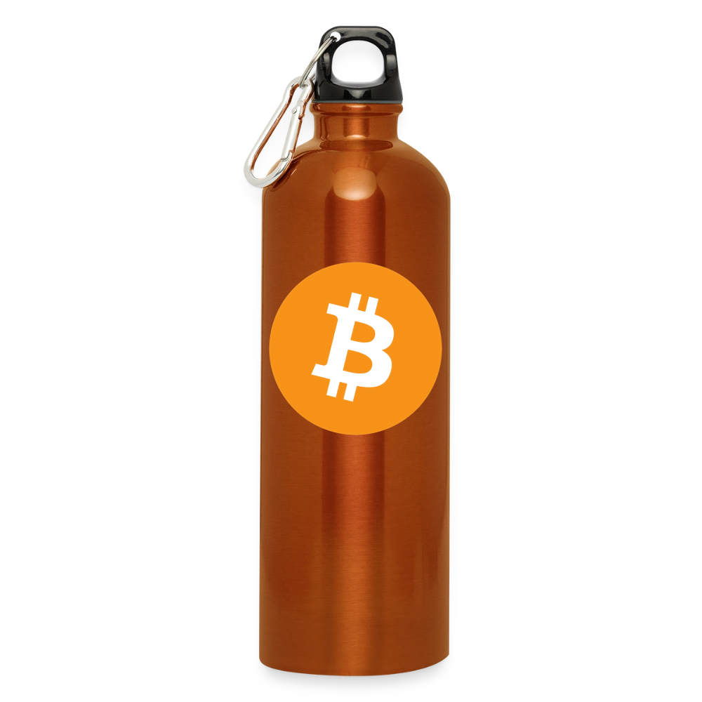 Bitcoin Logo (Original) - Trinkflasche mit Karabiner 750 ml - Orange