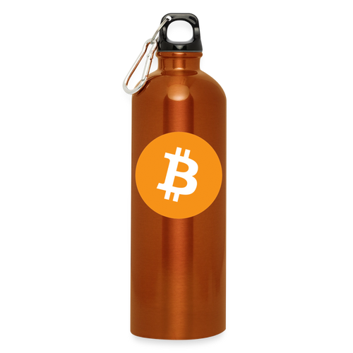 Bitcoin Logo (Original) - Trinkflasche mit Karabiner 750 ml - Orange
