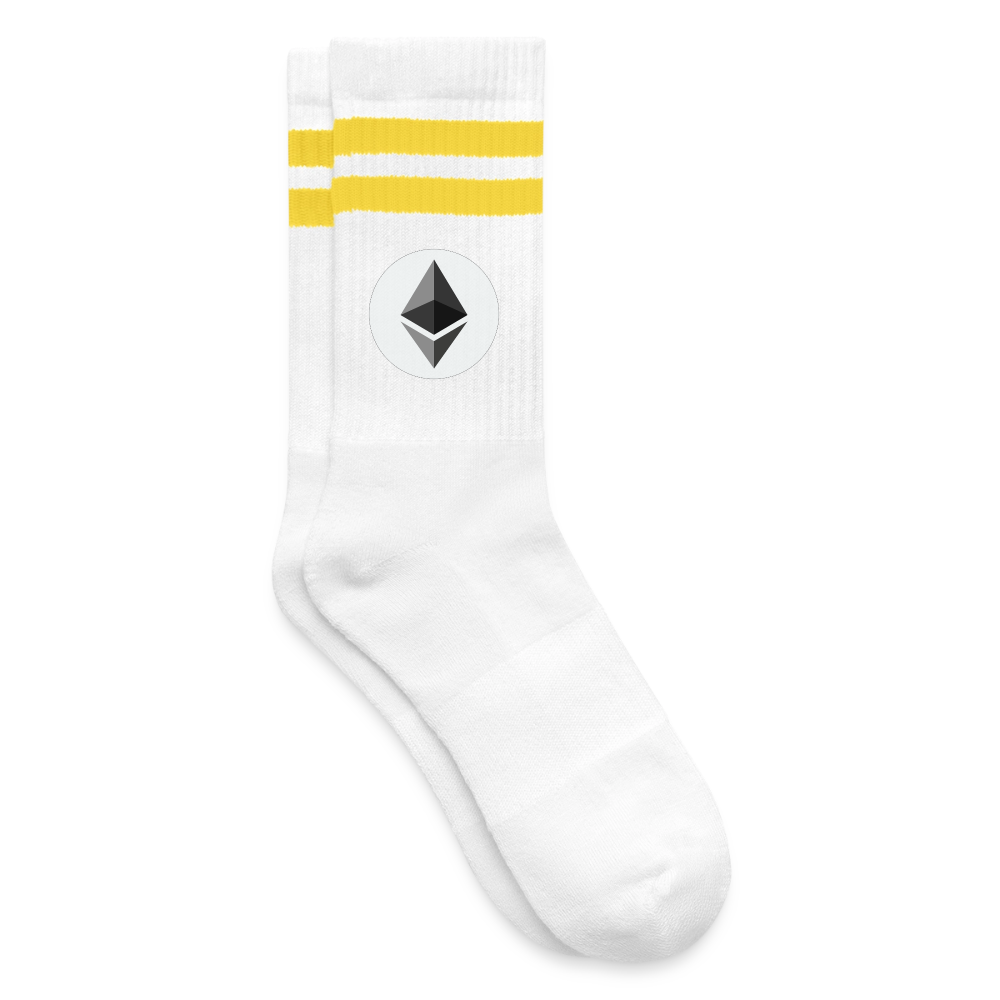 Ethereum Logo (Original) - Tennissocken - Weiß/Gelb