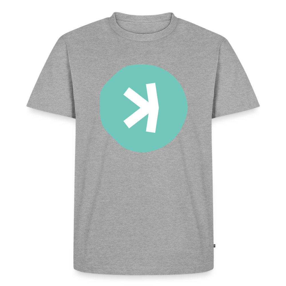 Kaspa Logo hell (Original) - Herren T-Shirt Premium - Grau meliert