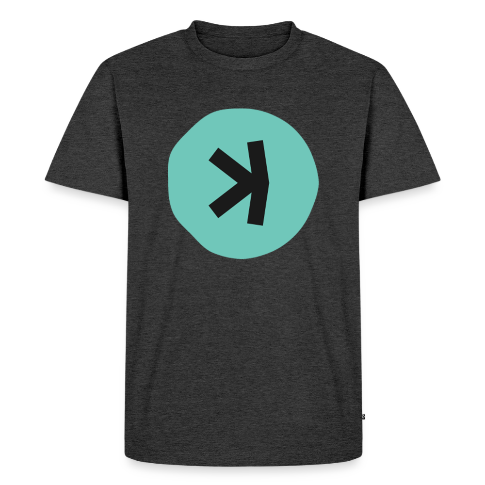 Kaspa Logo dunkel (Original) - Herren T-Shirt Premium - Anthrazit meliert