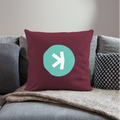 Kaspa Logo hell (Original) - Polster 44 x 44 cm - Burgunderrot