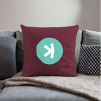 Kaspa Logo hell (Original) - Polster 44 x 44 cm - Burgunderrot