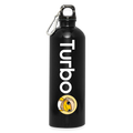 Turbo Full Logo (Original) - Trinkflasche mit Karabiner 750 ml - Schwarz