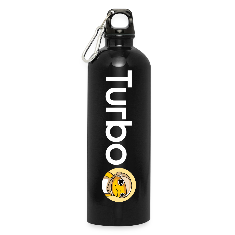 Turbo Full Logo (Original) - Trinkflasche mit Karabiner 750 ml - Schwarz