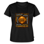 Bitcoin Changed Life (Fan-Art) - Damen T-Shirt Premium - Schwarz