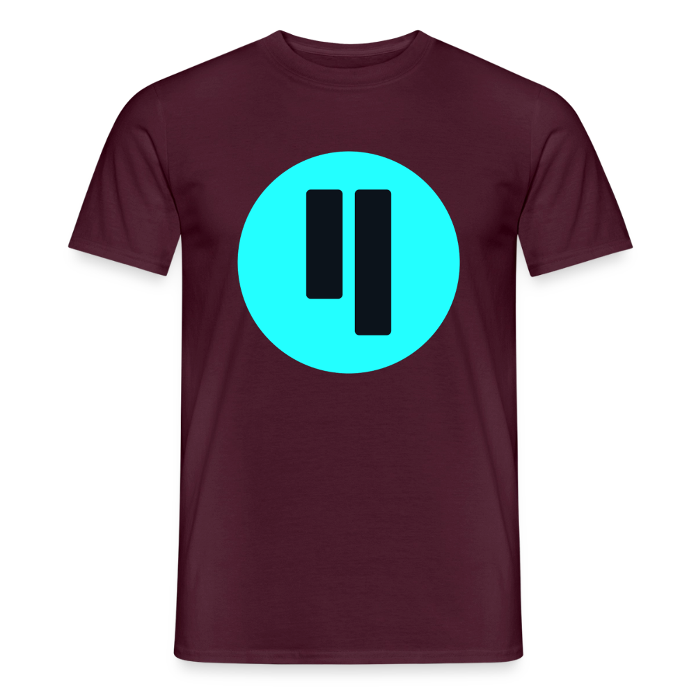 Qubic Logo (Original) - Herren T-Shirt - Ziegelrot
