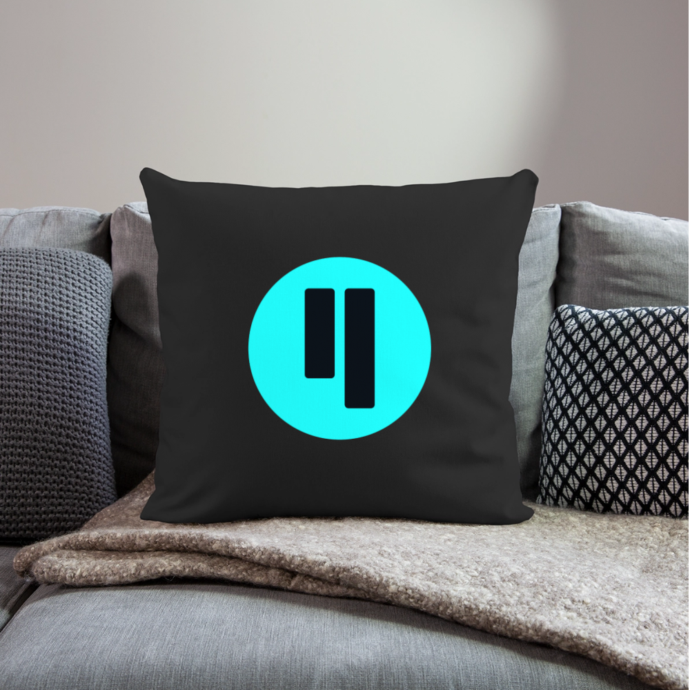 Qubic Logo (Original) - Polster 44 x 44 cm - Schwarz