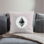 Ethereum Logo (Original) - Polster 44 x 44 cm - helles Taupe