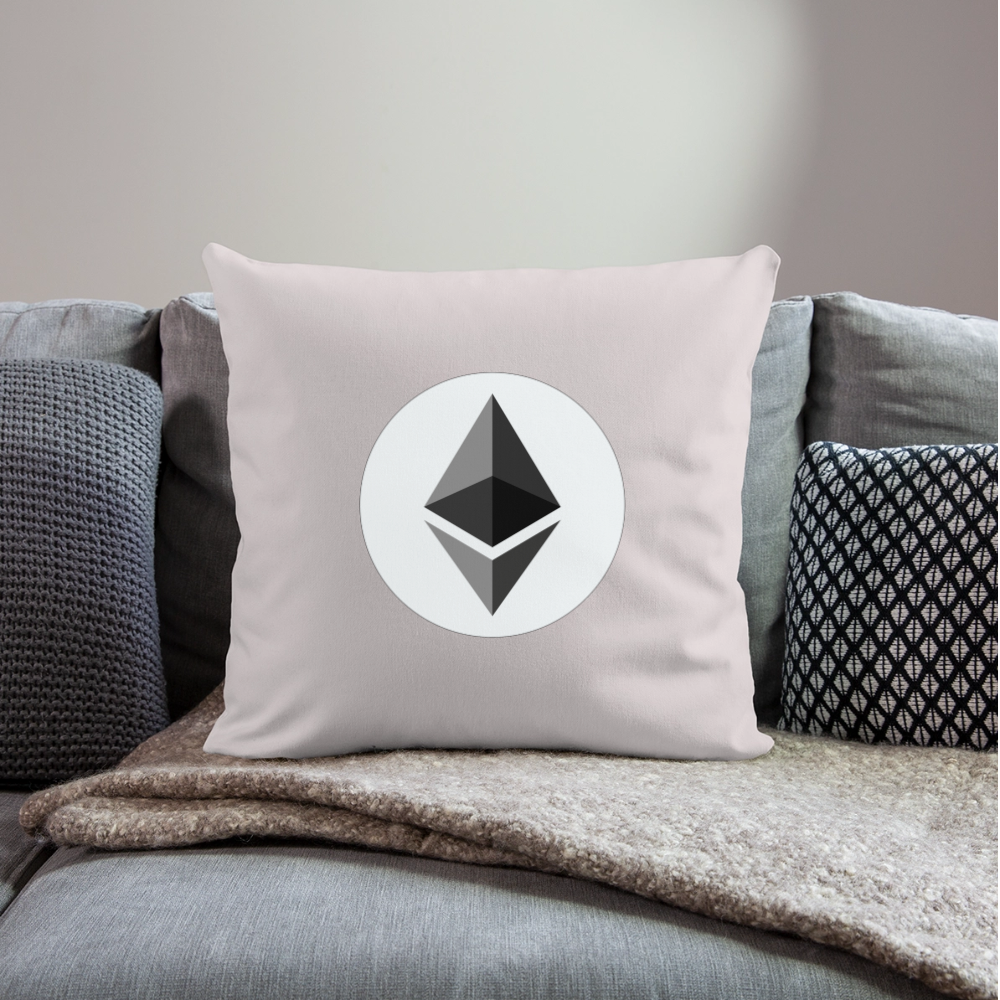 Ethereum Logo (Original) - Polster 44 x 44 cm - helles Taupe
