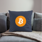Bitcoin Logo (Original) - Polster 44 x 44 cm - Navy
