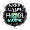 Keep Calm and Hodl Kaspa (Fan-Art) - Sticker 10 x 10 cm - Mattweiß