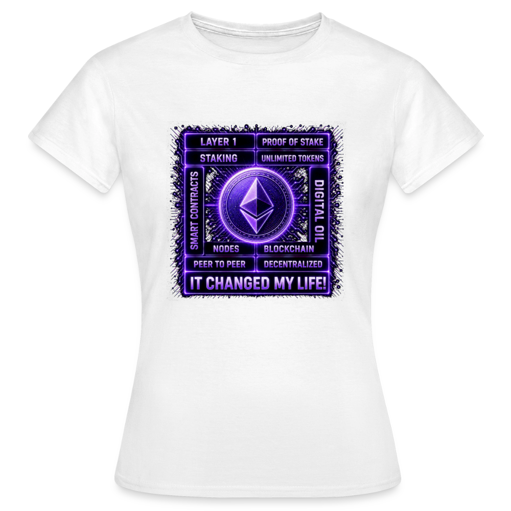 Ethereum Logo (Original) - Damen T-Shirt - Weiß